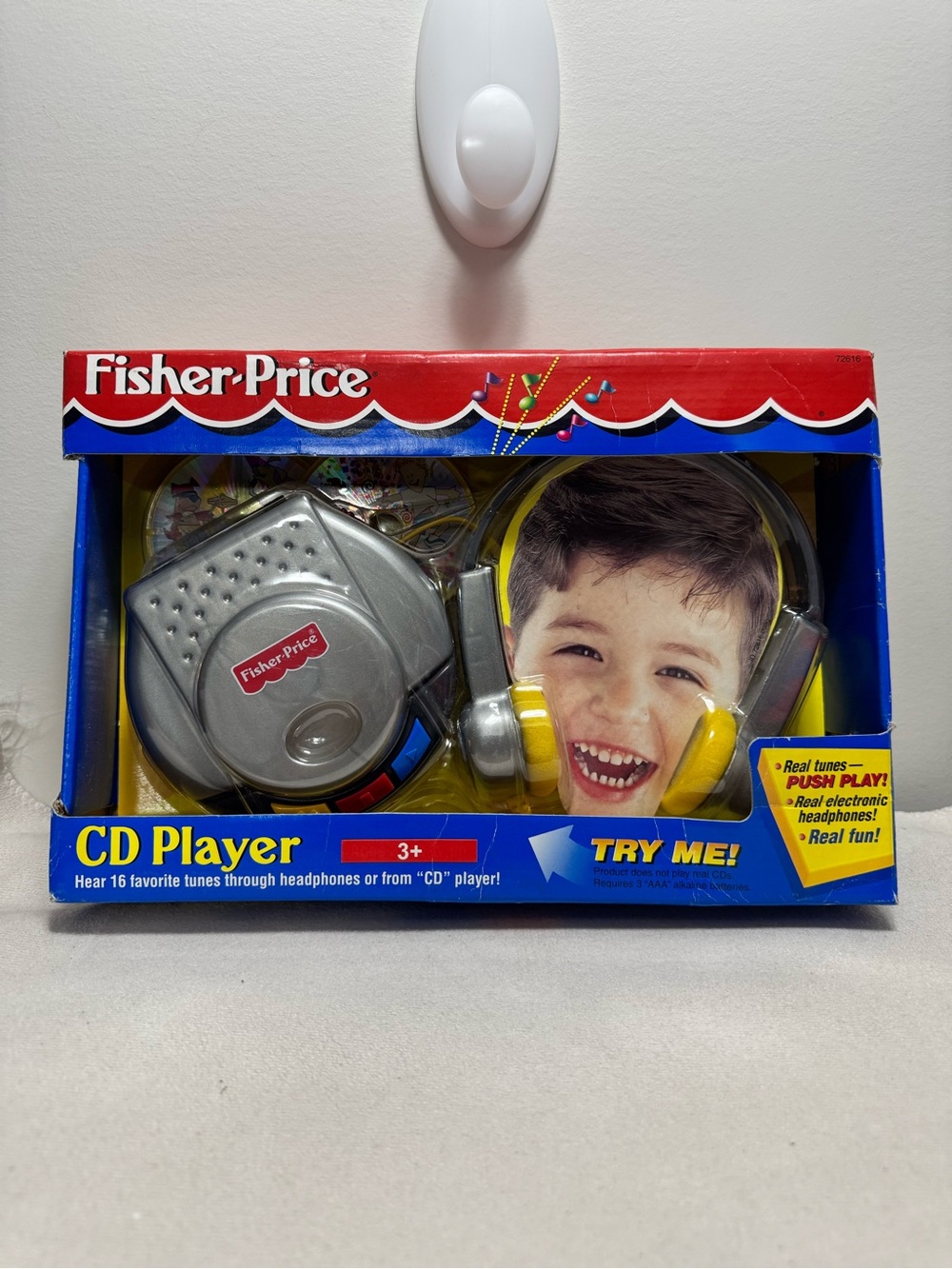 Vintage Fisher-Price Yellow and Silver Kids' CD Player Headphones NWT